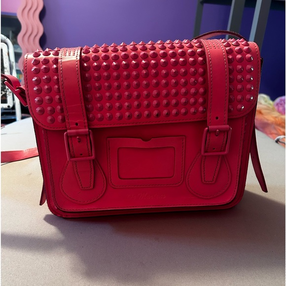 Dr. Martens Pink Studded Cambridge Satchel - Picture 9 of 16